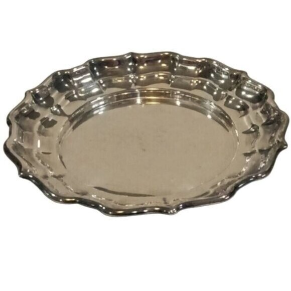 Vintage Birks Regency Plate Silver Plated Round Serving Dish 6" - Picture 1 of 6